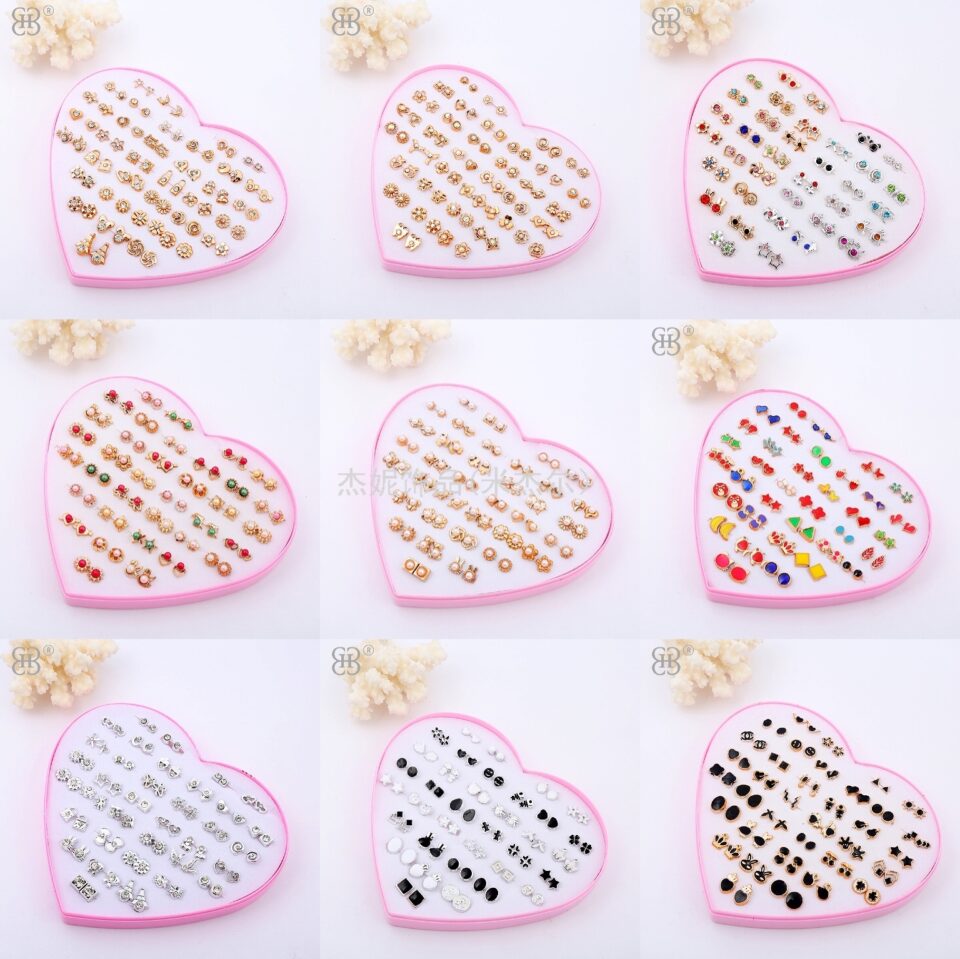 Wholesale Hypoallergenic Plastic Stud Earrings Bulk Pack - Detail 1