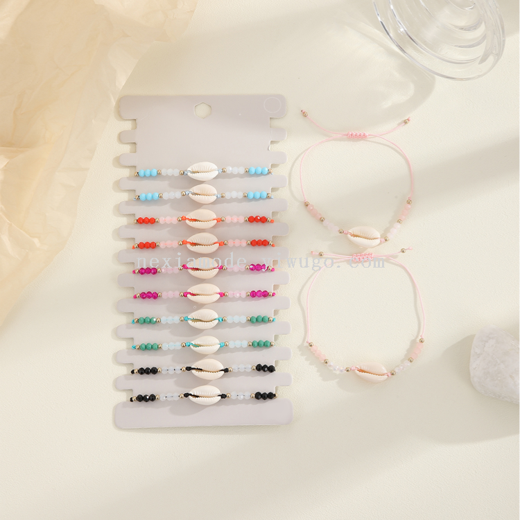 Wholesale Natural Shell Crystal Bracelets Beach Vacation Style - image 5