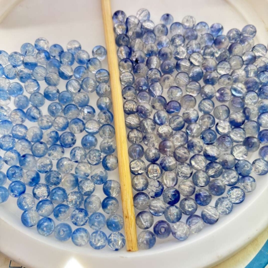 Wholesale UV Color-Changing 8mm Crackle Glass Beads | Factory Direct Bulk Prices | DaYiwu