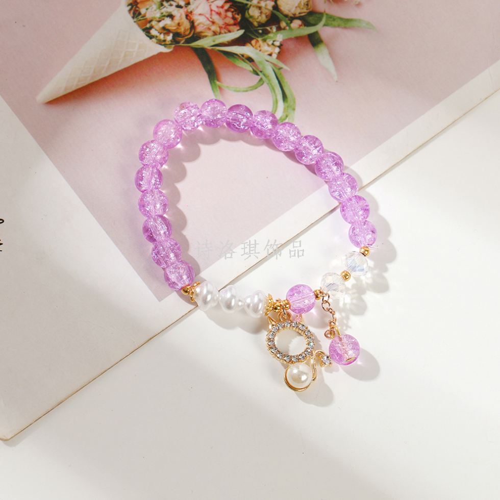 Wholesale Crackle Glass Pearl Crystal Bracelets for Women - image 8