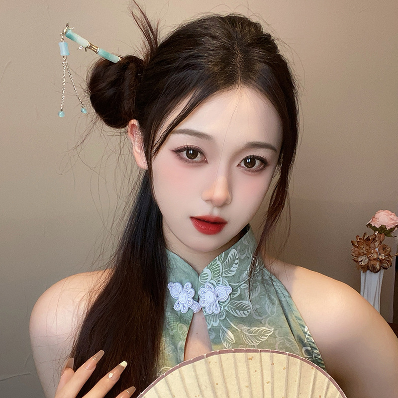 Wholesale Elegant Hanfu Hair Sticks with Tassels and Flowers - image 2