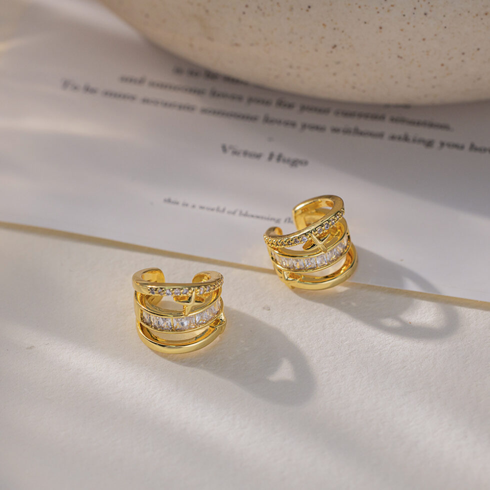 Wholesale Star Ear Cuffs with Cubic Zirconia for Women - image 3