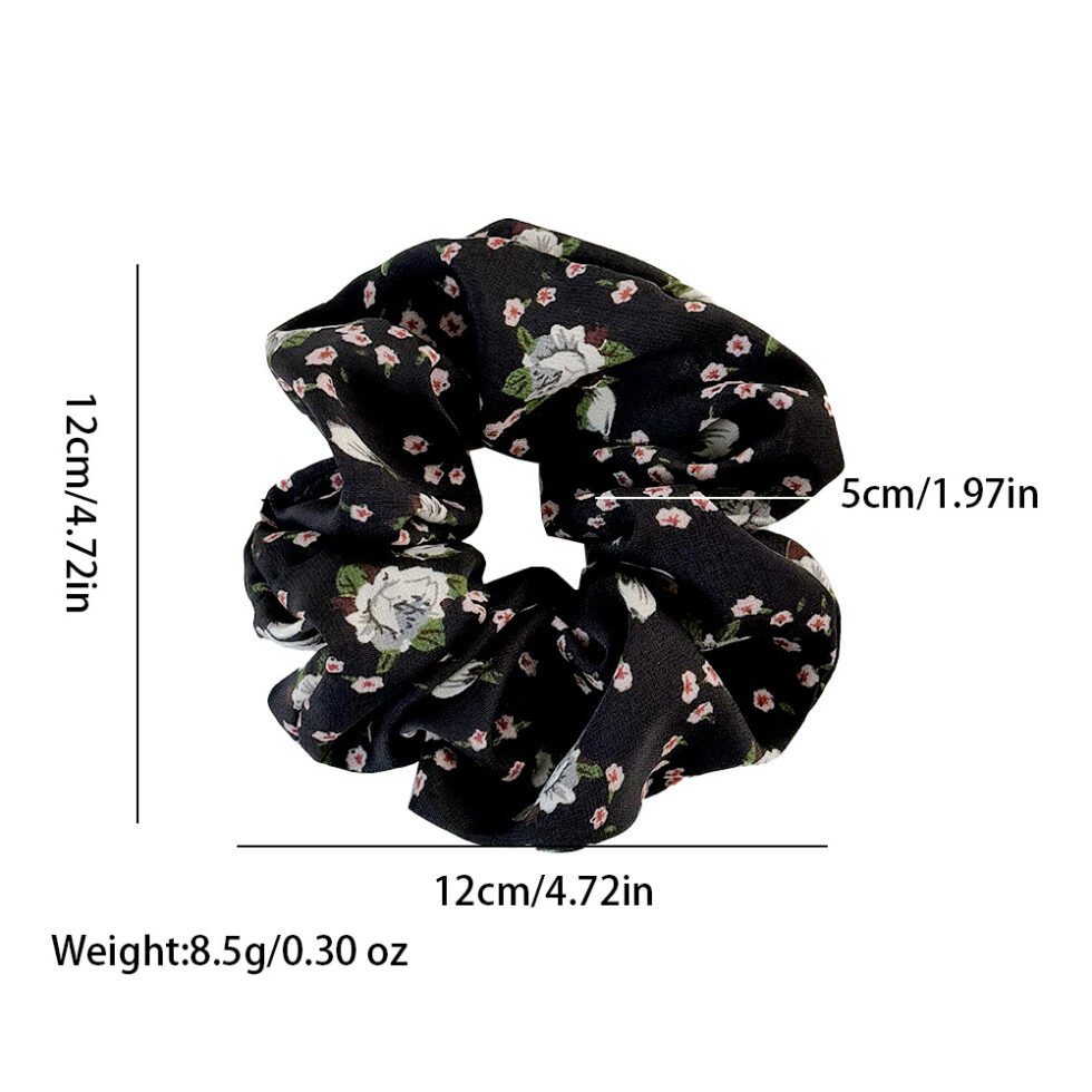 Wholesale Floral Chiffon Scrunchie Hair Ties 2025 Collection - image 3