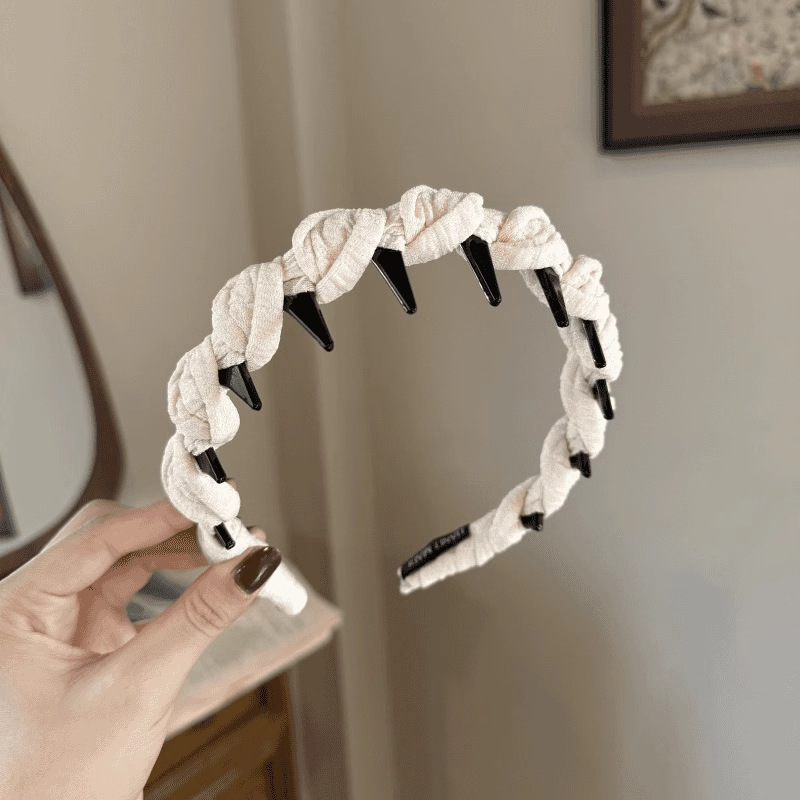 Wholesale French Style Non-Slip Wavy Fabric Headbands for Women - image 6