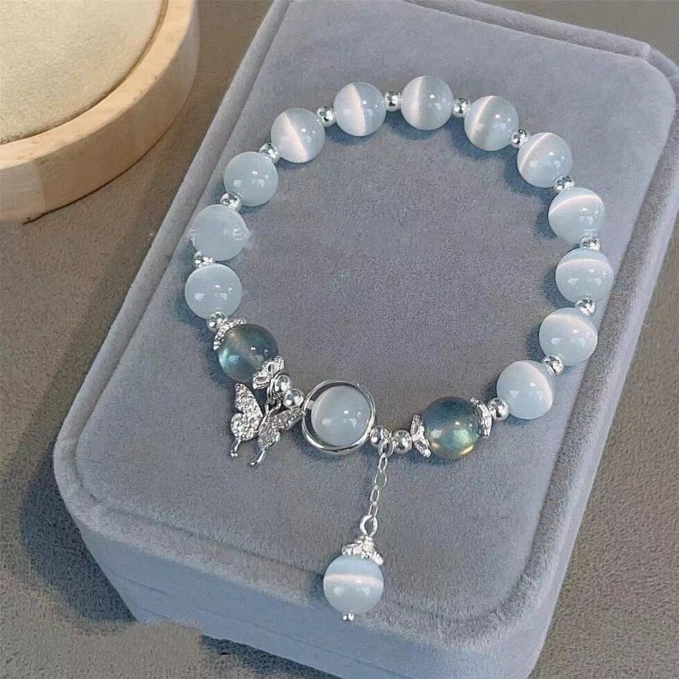Wholesale Cat's Eye Gemstone Bracelets with Aquamarine and Moonstone - image 6
