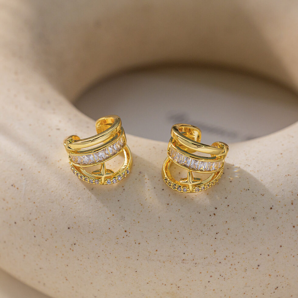 Wholesale Star Ear Cuffs with Cubic Zirconia for Women - image 2
