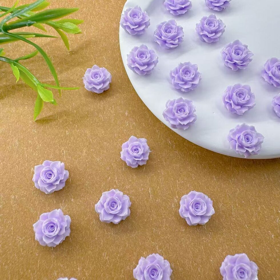 Wholesale Vintage Rose Resin Craft Accessories for Nails Jewelry - image 2