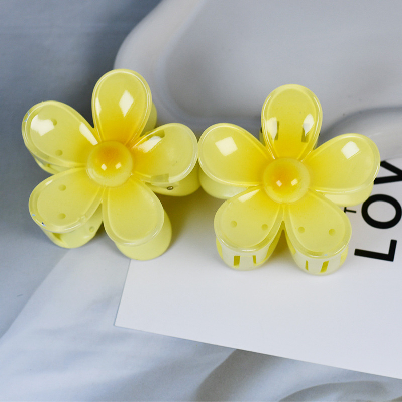 Wholesale Plastic Frangipani Hair Claws | Bulk Jelly Color Hair Clips Manufacturer | DaYiwu - image 2
