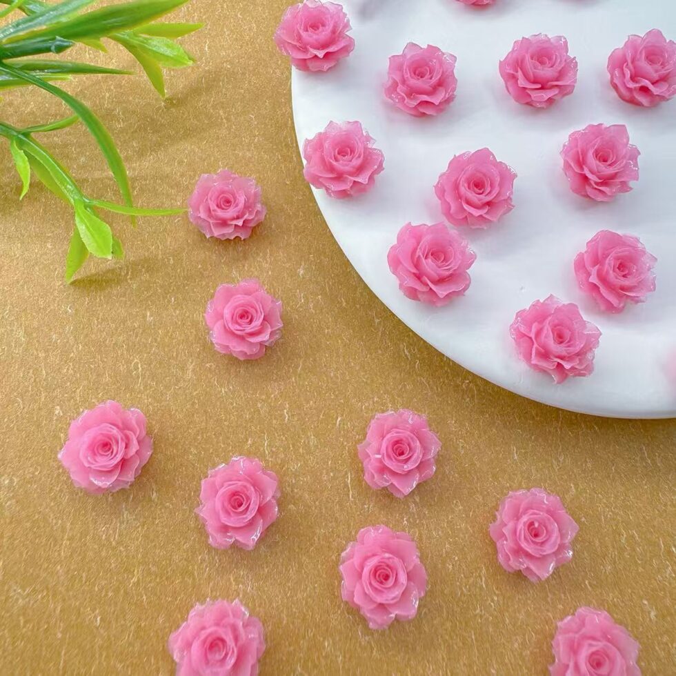 Wholesale Vintage Rose Resin Craft Accessories for Nails Jewelry - image 8