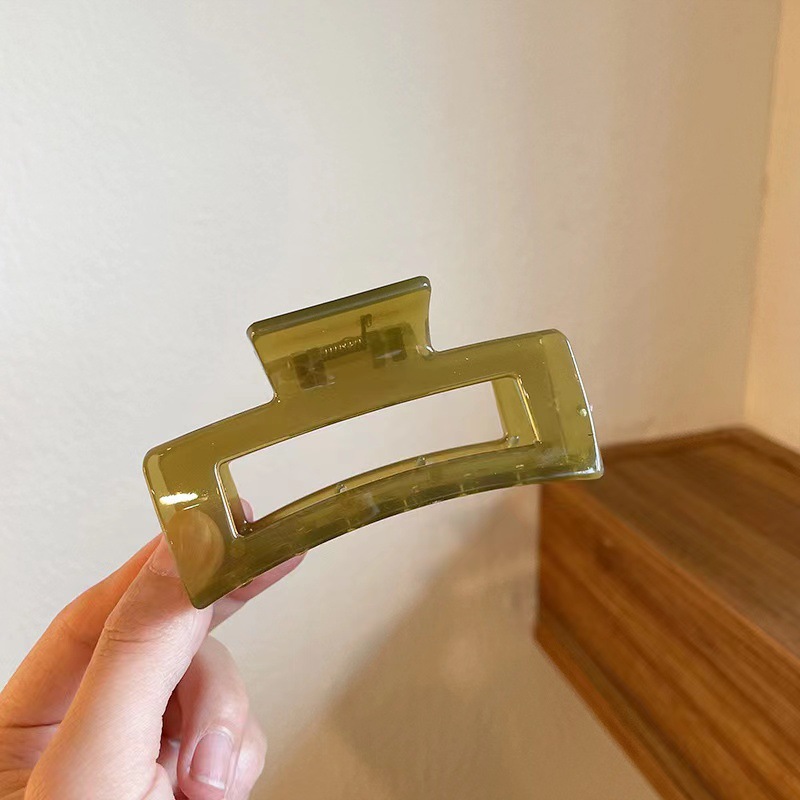 Wholesale Square Hair Claw Clips Bulk Jelly Color Fashion Accessories - image 4