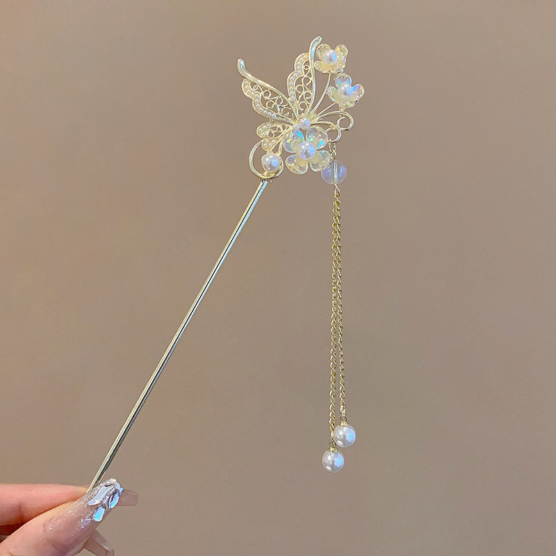 Wholesale Elegant Hanfu Hair Sticks with Tassels and Flowers - image 6