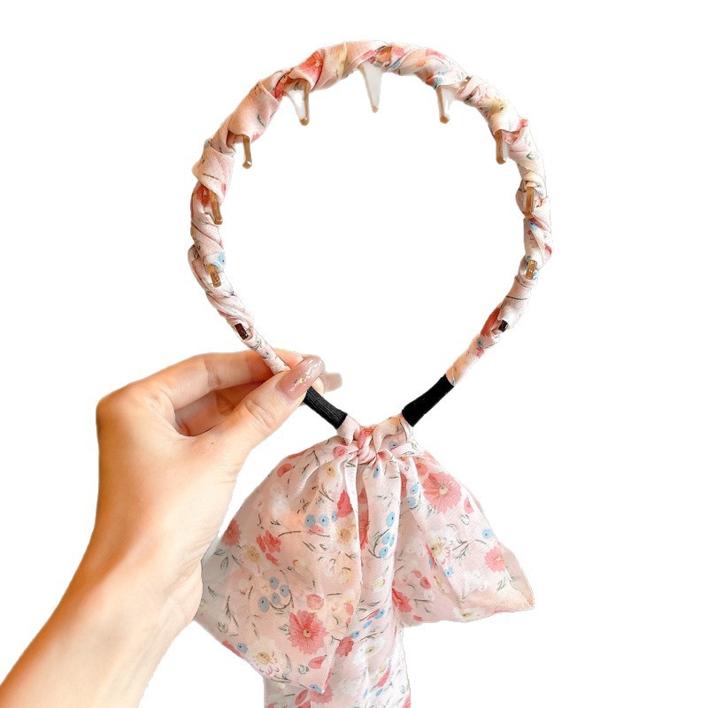 Wholesale French Style Non-Slip Wavy Fabric Headbands for Women - image 5