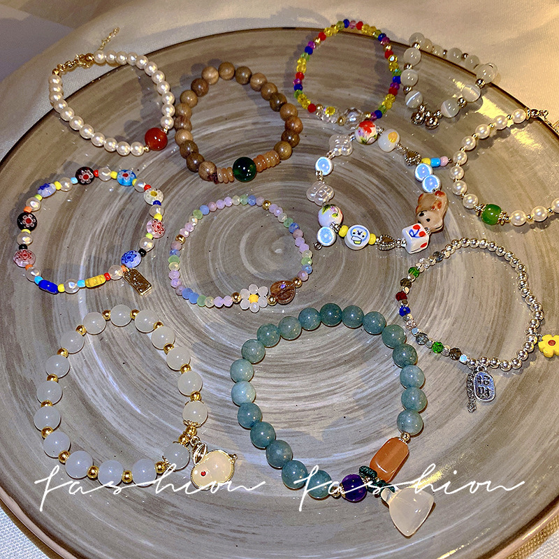 Wholesale 2024 Trending Beaded Bracelets Women Vintage Pearl Accessories - image 2