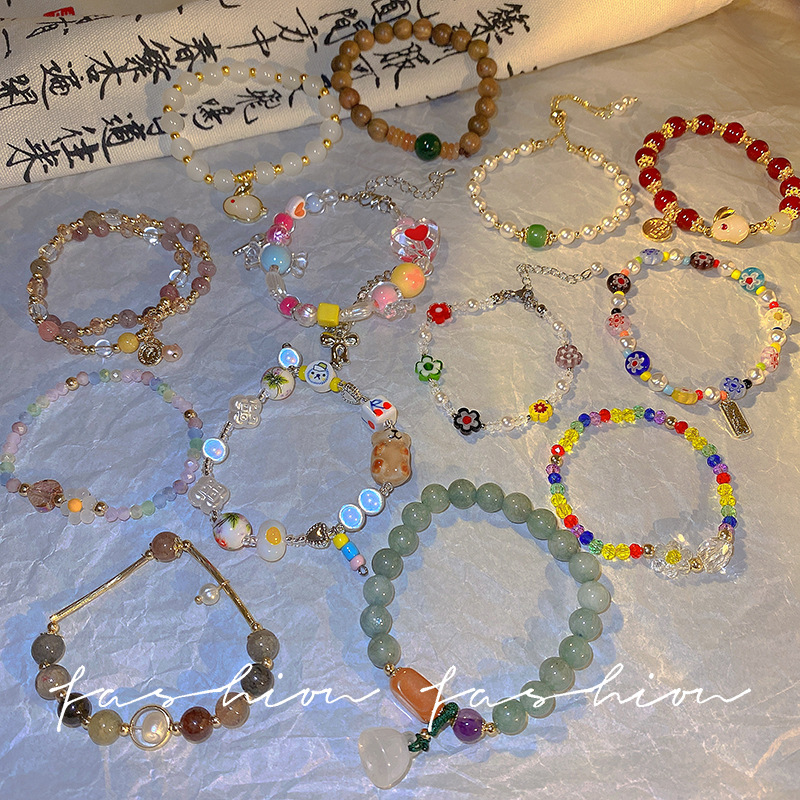 Wholesale 2024 Trending Beaded Bracelets Women Vintage Pearl Accessories - image 4