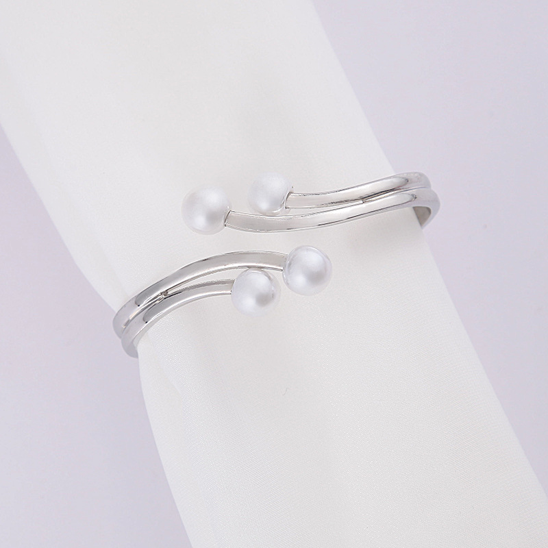 Wholesale Luxury Double-Layer Pearl Metal Curtain Tiebacks with Wings | Factory Direct from DaYiwu