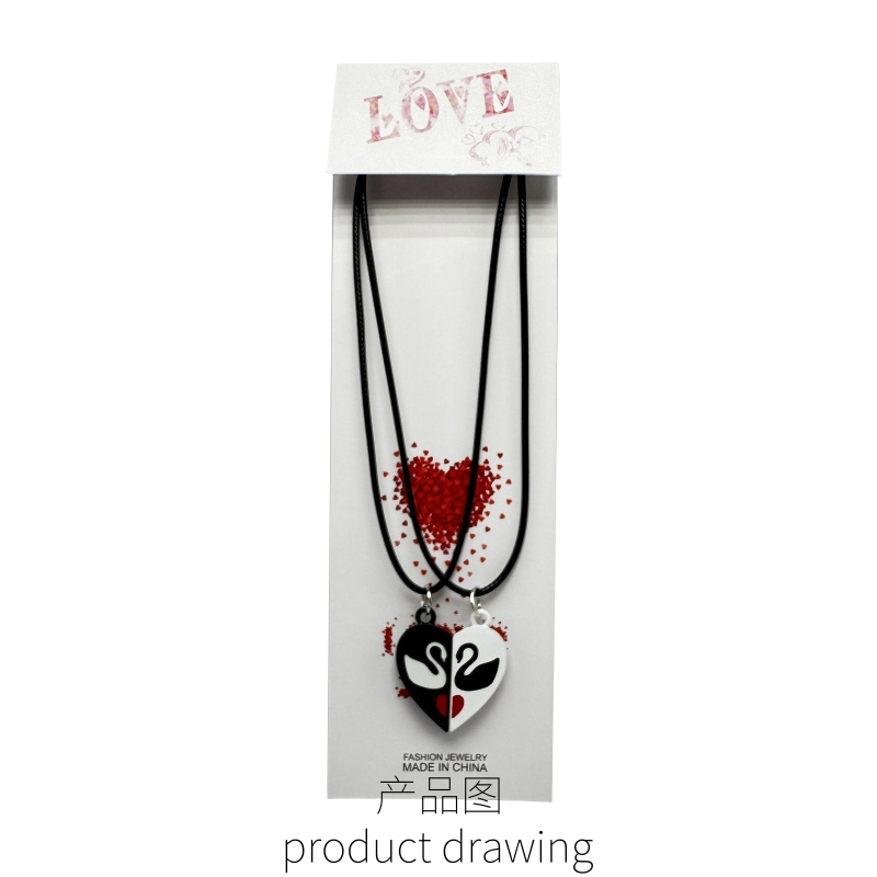 Wholesale Magnetic Alloy Heart Swan Necklaces | Bulk Manufacturer Direct Pricing | DaYiwu