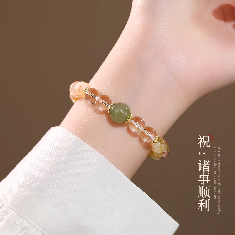 Wholesale Green Phantom Quartz Beaded Bracelets for Women - image 9