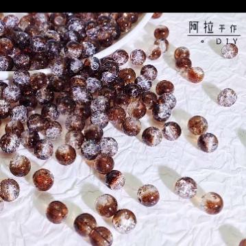 Wholesale 8-10mm Crackle Glass Beads for DIY Jewelry | Bulk Manufacturer Direct | DaYiwu