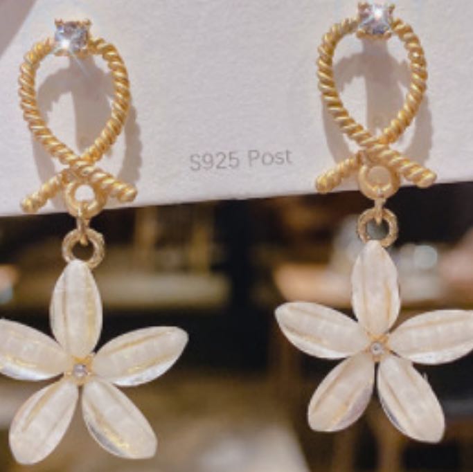 Wholesale Flower Tassel Earrings Korean Fashion Silver Earrings - image 10