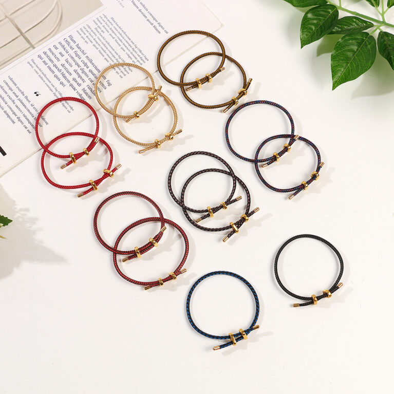 Wholesale Adjustable Steel Rope Bracelets with Figure 8 Clasp - image 1