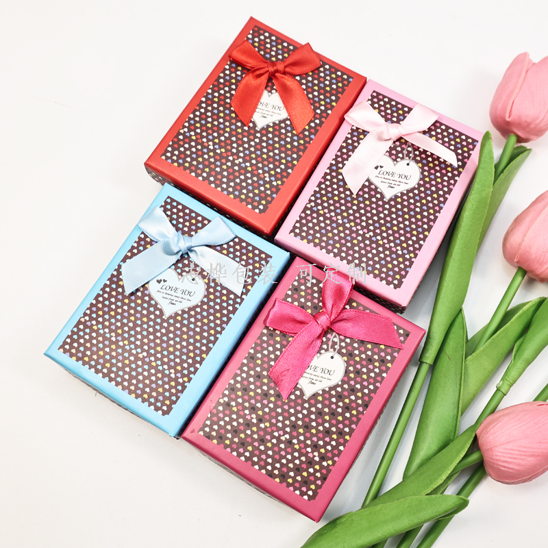 Wholesale Heart Pattern Necklace Boxes Black Velvet Jewelry Packaging - Detail 1