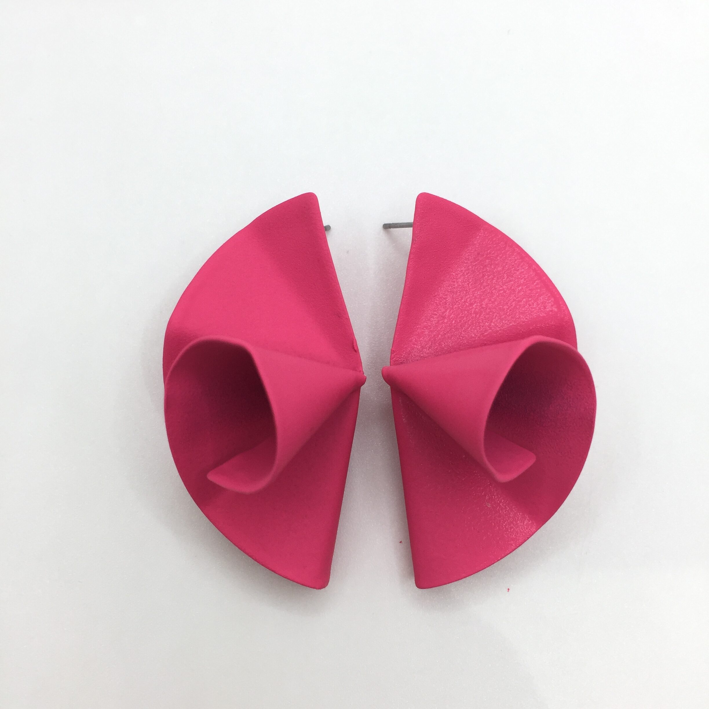 Geometric Asymmetric Earrings Black Red Fashion