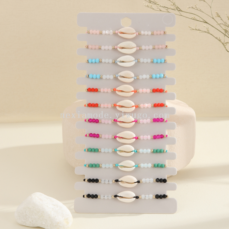 Wholesale Natural Shell Crystal Bracelets Beach Vacation Style - image 3