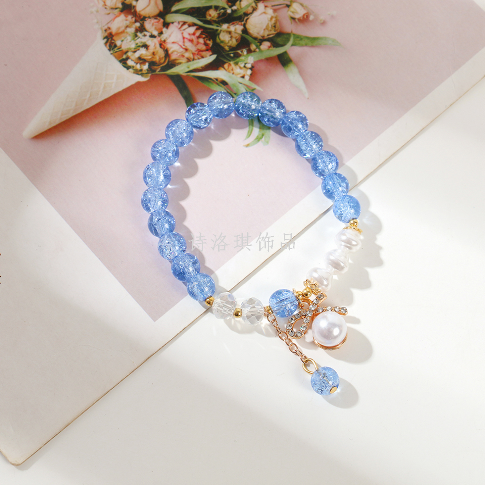 Wholesale Crackle Glass Pearl Crystal Bracelets for Women - image 5