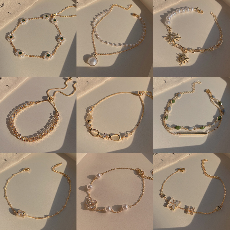 Wholesale Vintage Pearl Titanium Steel Bracelets for Women - image 1