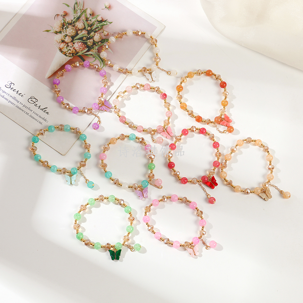 Wholesale Crystal Cracked Bead Bracelets | Bulk Cartoon Kids & Friendship Bracelets Manufacturer | D - Detail 1