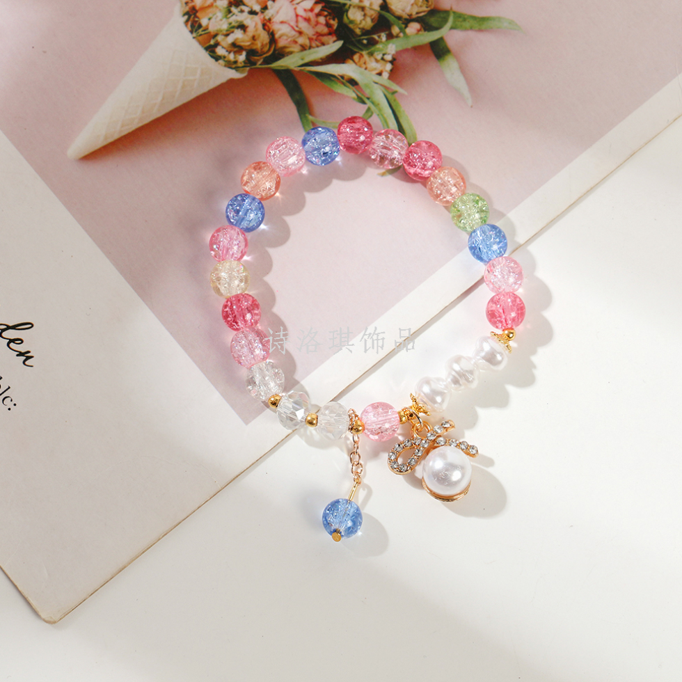 Wholesale Crackle Glass Pearl Crystal Bracelets for Women - image 2