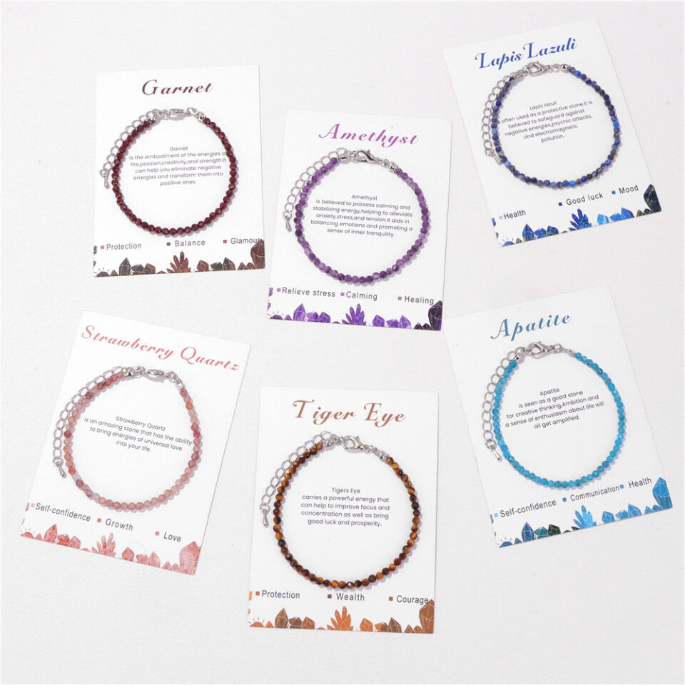 Wholesale 3mm Artificial Crystal Bead Bracelets for Women - Detail 1