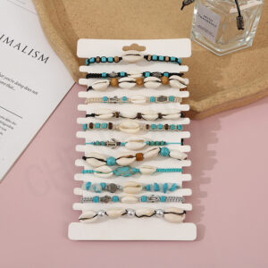 Wholesale DIY Pearl Shell Turquoise Beaded Bracelet Sets - image 1