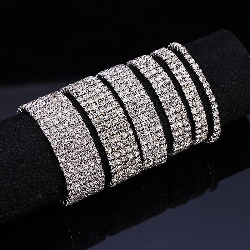 Wholesale Multi Row S16 Crystal Claw Chain Bracelets - Detail 1