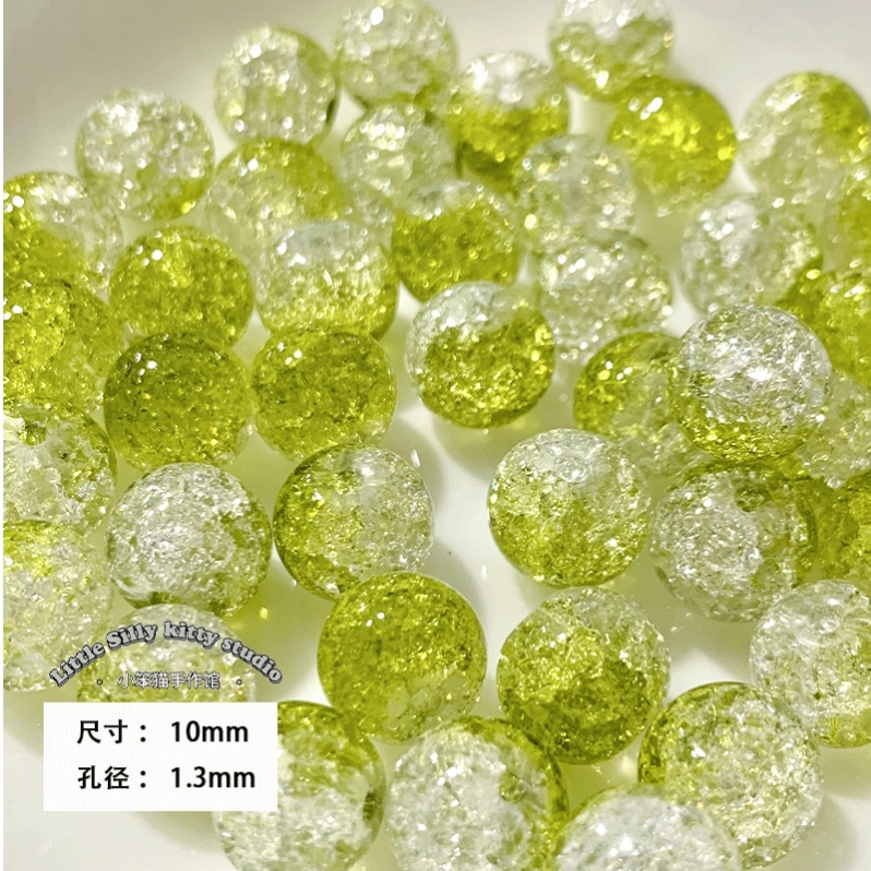 Crackle Glass Beads for DIY Jewelry Making