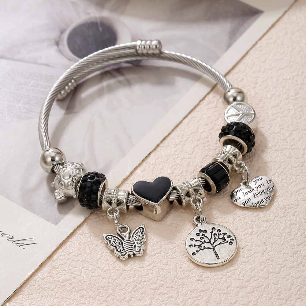 Fashion Heart Pendant Charm Bracelets Bulk